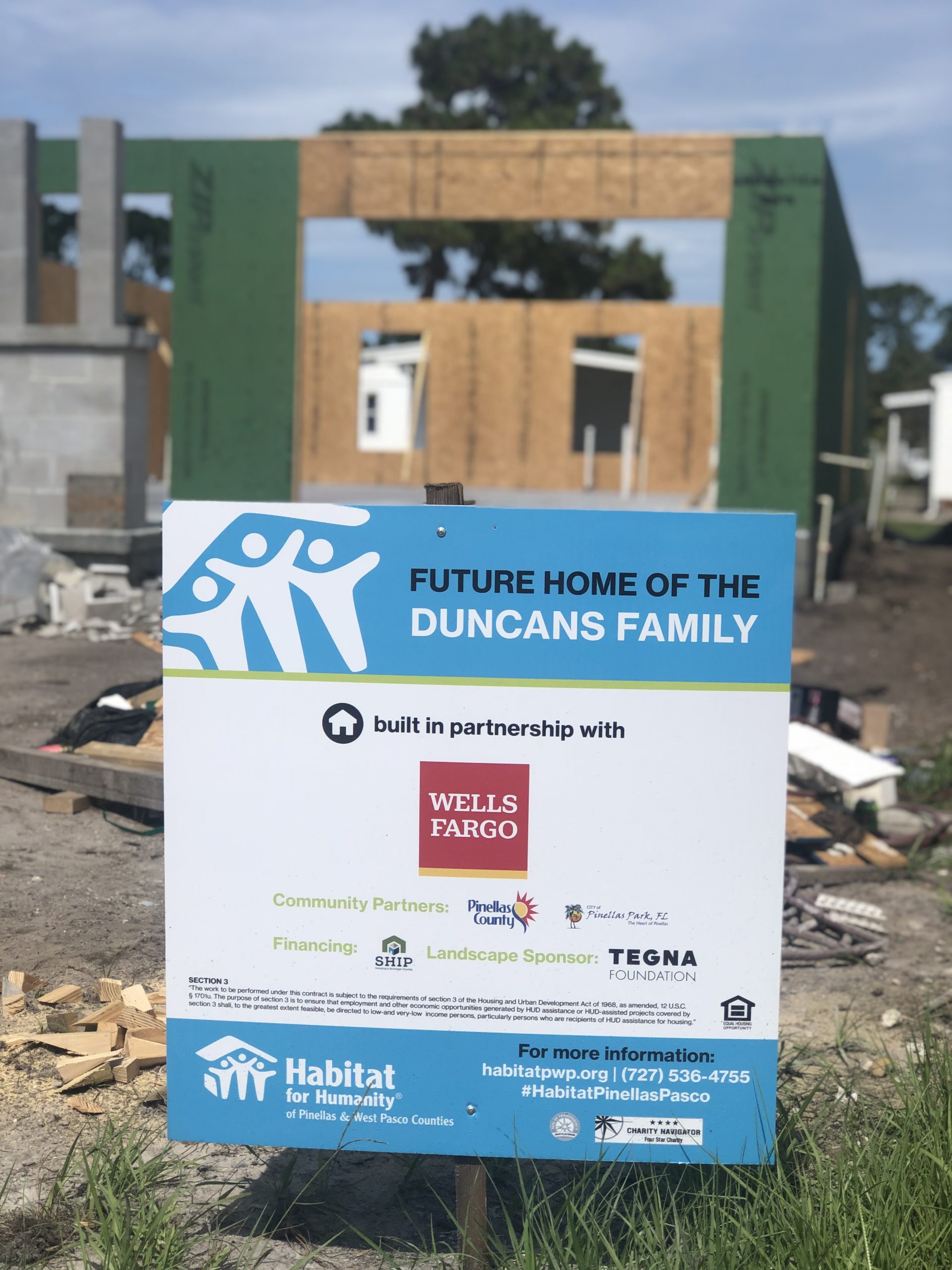 Wells Fargo donates $45,000 to Habitat for Humanity of Pinellas and West Pasco Counties to help more families in access decent, affordable housing