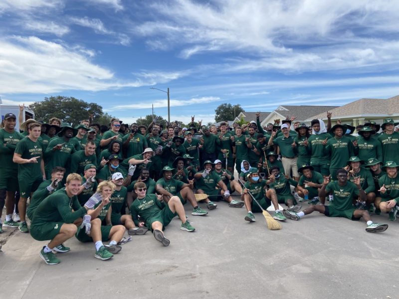USF football claims a victory with Habitat for Humanity