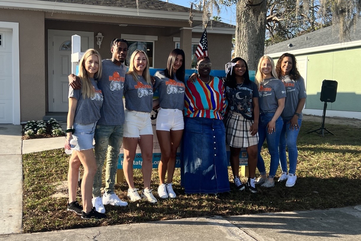 Tampa Bay Area Hooters Employees Celebrate Habitat For Humanity Homes