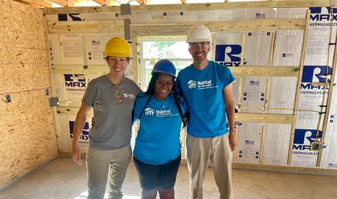 Volunteering with Habitat is part of traveling couple's mission to give back